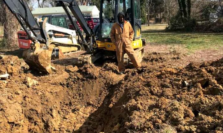 Ditch Excavation for residential drainage system improvement
